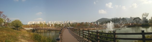 パノラマで撮影した釜山市民公園