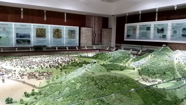 かなり細かく造られている東莱邑城の模型