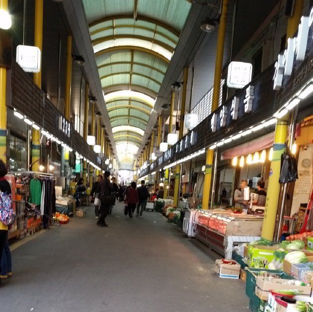 亀浦市場内の風景