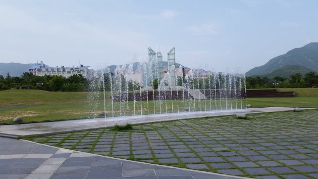 龍池文化公園の噴水