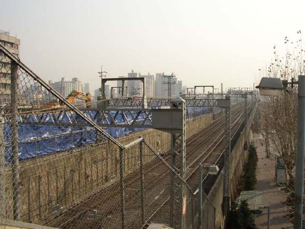 地下鉄2号線「漢陽大」駅から見た風景1