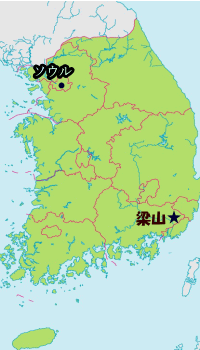 梁山の地図